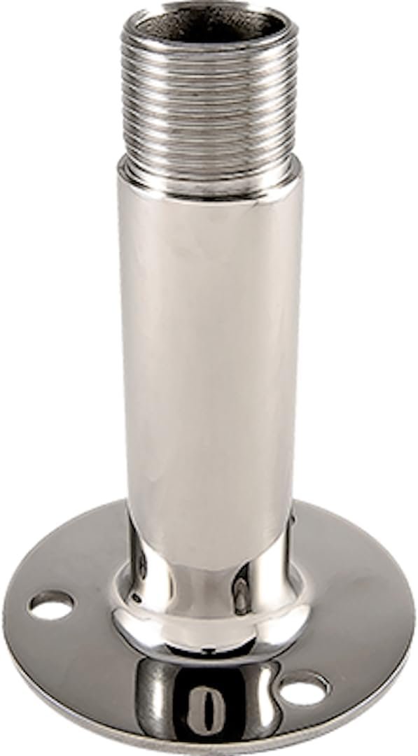 KJM M201 Antenna Mount – 4 ft Stainless Steel Extension with Standard 1 in-14 Marine Antenna Thread - Image 3