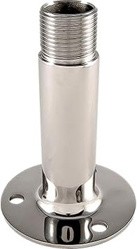 KJM M201 Antenna Mount – 4 ft Stainless Steel Extension with Standard 1 in-14 Marine Antenna Thread