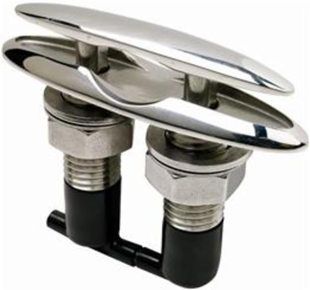 Attwood 665381 CleatNeat 10ft Retractable Dock Line – Integrated Rope Storage Marine Cleat System