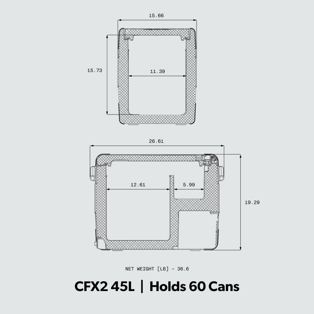 Dometic CFX2 45 Electric Cooler – 45L Single-Zone Portable Fridge Freezer with 60-Can Capacity and AC/DC Power - Image 2