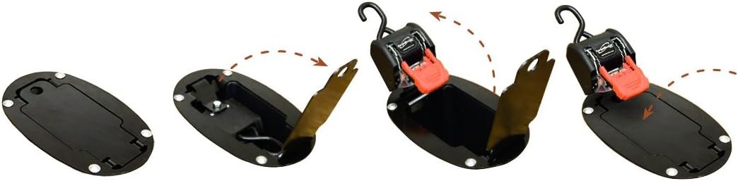 IMMI CargoBuckle F18804 Flush Mount Retractable Tie-Down System – 2in Self-Retracting Strap, Recessed Trailer Installation - Image 2