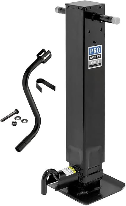 Pro Series Weld-On Trailer Jack – Sidewind Operation, Heavy-Duty Weld Mount, Steel Construction