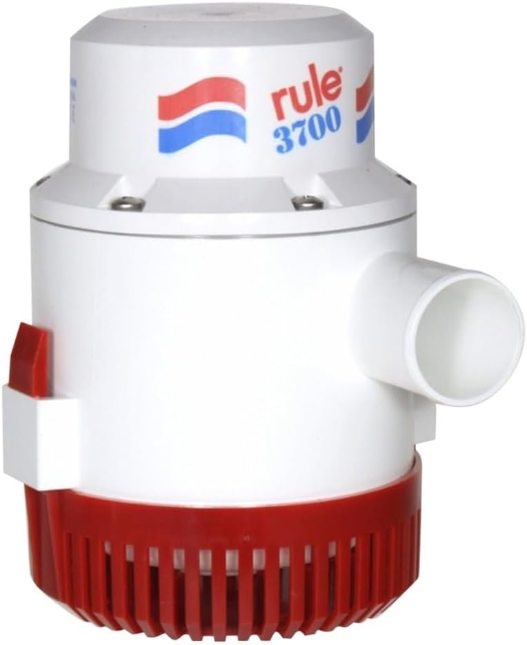 Rule 14A-6UL 3700 GPH Bilge Pump – 12V UL Listed Non-Automatic Pump with 6ft Wire Leads - Image 2