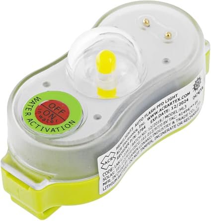 ACR 3764 HemiLight 3 Automatic Survivor Locator Light – Water-Activated Marine Safety Strobe Light