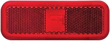 Optronics MC44RBP Rectangular Clearance Marker Light – Red Surface-Mount Trailer Light with Polycarbonate Lens
