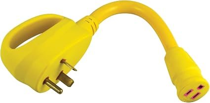 Marinco 3015ARV RV Power Adapter – 30A Male to 15A Female Dogbone with 10/3 Outdoor Cable and Grip Handle