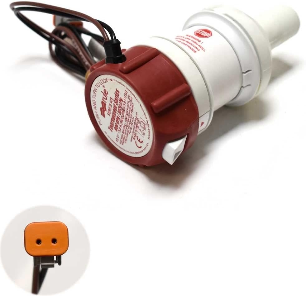 Rule 403FC Tournament Series Livewell Pump – 800 GPH 12V Seacock Mounted Bait Tank Circulation Pump - Image 2
