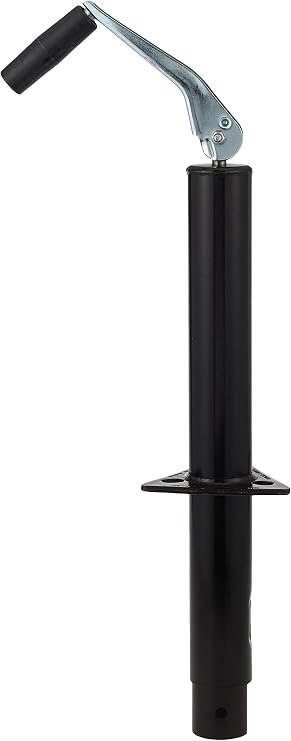 Pro Series EA20000303 A-Frame Trailer Jack – 2000 lb Capacity, Topwind Handle, Black Steel Construction