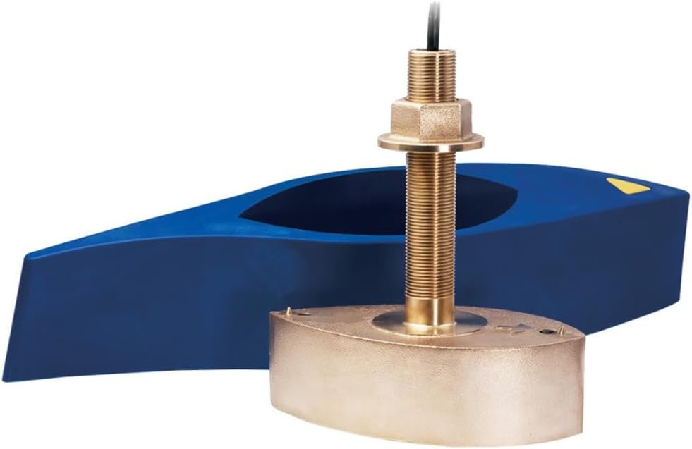 Raymarine A80322 CHIRP LHW Bronze Thru-Hull Transducer – 1kW High Wide Sonar Sensor for Offshore Fishing