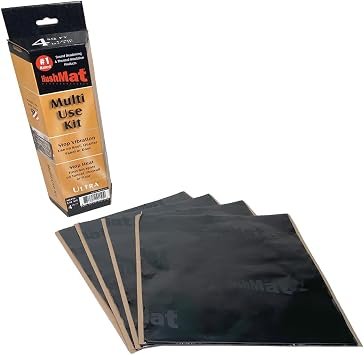 HushMat 10150 Multi Use Kit Stealth Black Sound Deadening Insulation – Self-Adhesive Butyl Thermal Control Material