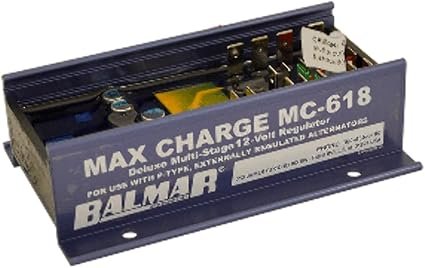 Balmar MC618 Multi-Stage Voltage Regulator – 12V Alternator Controller – Programmable Charging for Marine and RV Systems