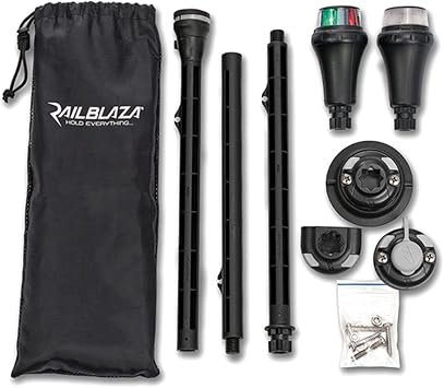 RAILBLAZA 4409211 Marine Navigation Light Kit – Battery Powered USCG-Compliant Kayak and Boat Lighting System