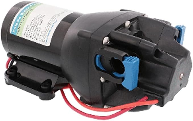 Flojet Q301V-117S-3A Heavy Duty RV Water Pump – 12V 3 GPM Flow with 50 PSI Pressure and Inline Strainer