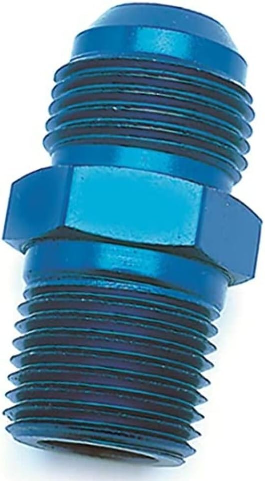 SpeedFX 560496 Flare to Pipe Adapter – Straight -4AN to 1/4 NPTF Fitting – Blue Anodized Aluminum Construction - Image 2