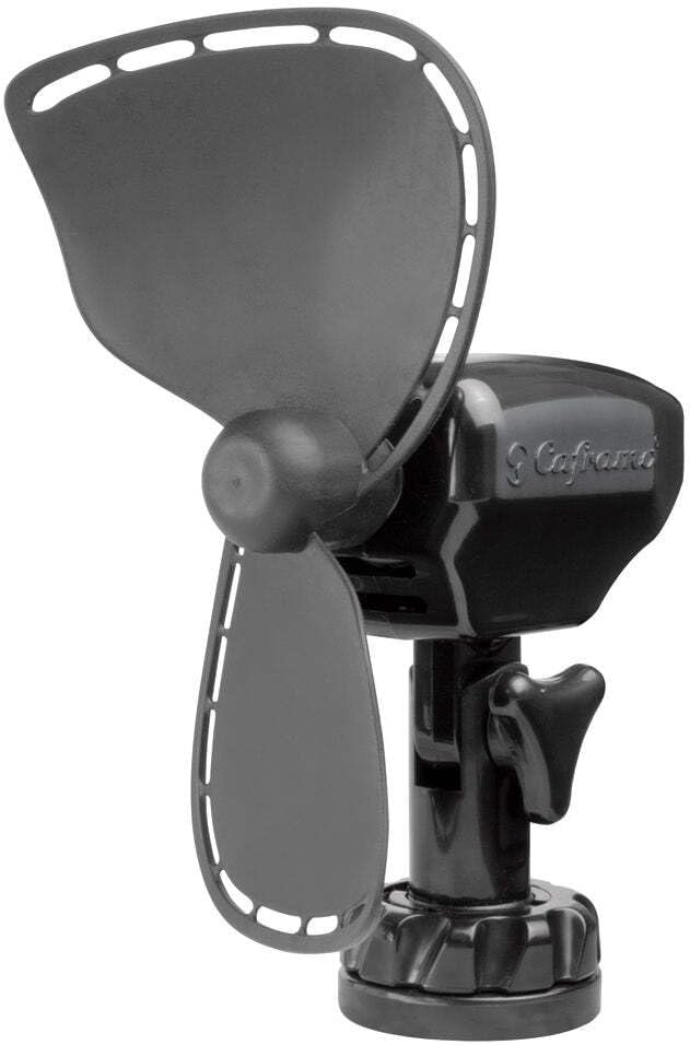 Caframo 747DCBCS Ultimate 12V Cabin Fan – 7in Lighted Marine Fan with LED and Black Housing
