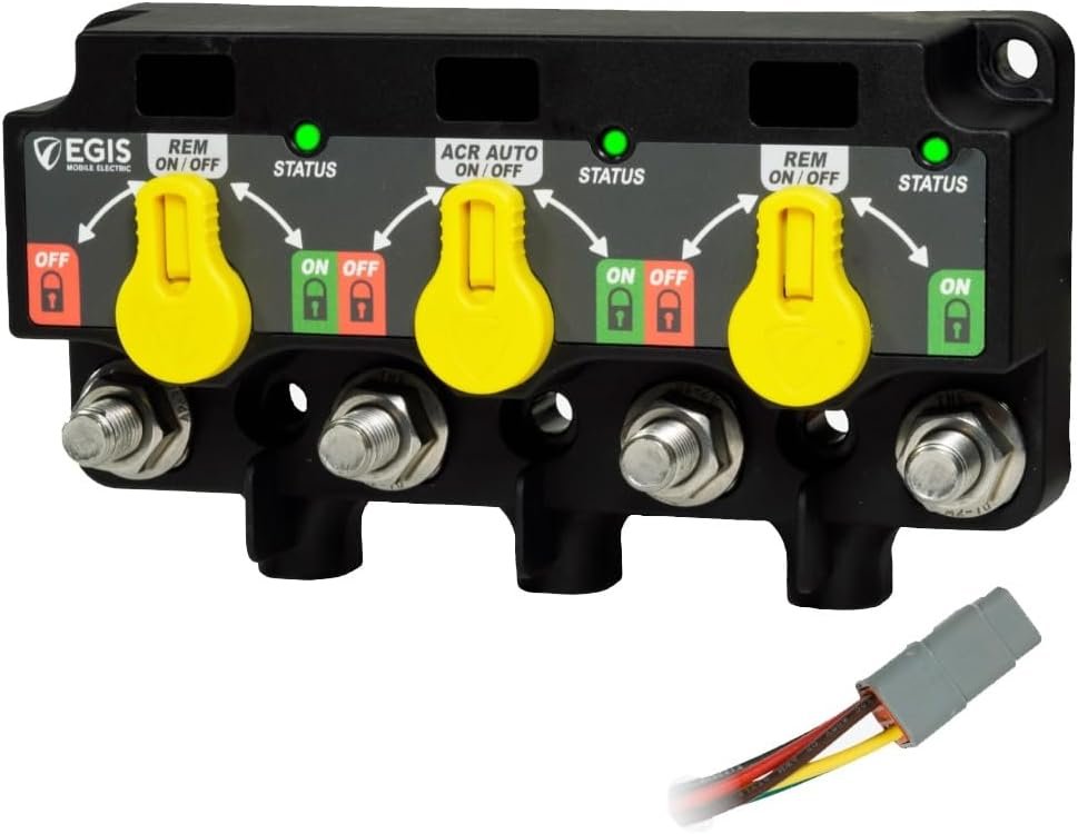 EGIS Mobile 88301535 Triple Flex 2 Relay/ACR System – Three-Battery Charging and Power Management Platform