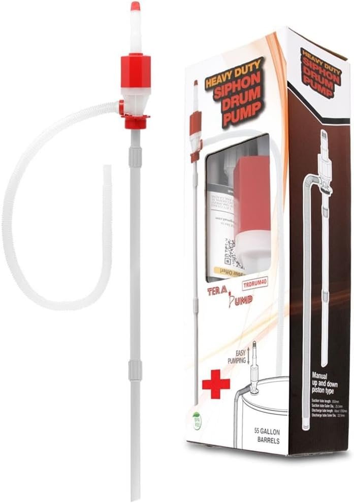 Tera Pump 20097 TRDRUM40 Plastic Drum Pump – Manual Rotary Drum Pump for 15 to 55 Gallon Liquid Containers - Image 3