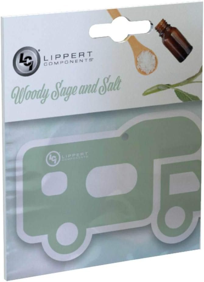 Lippert 808118 RV Air Freshener – Wood Sage and Sea Salt Hangable Freshener for Motorhomes, Travel Trailers and Tow Vehicles