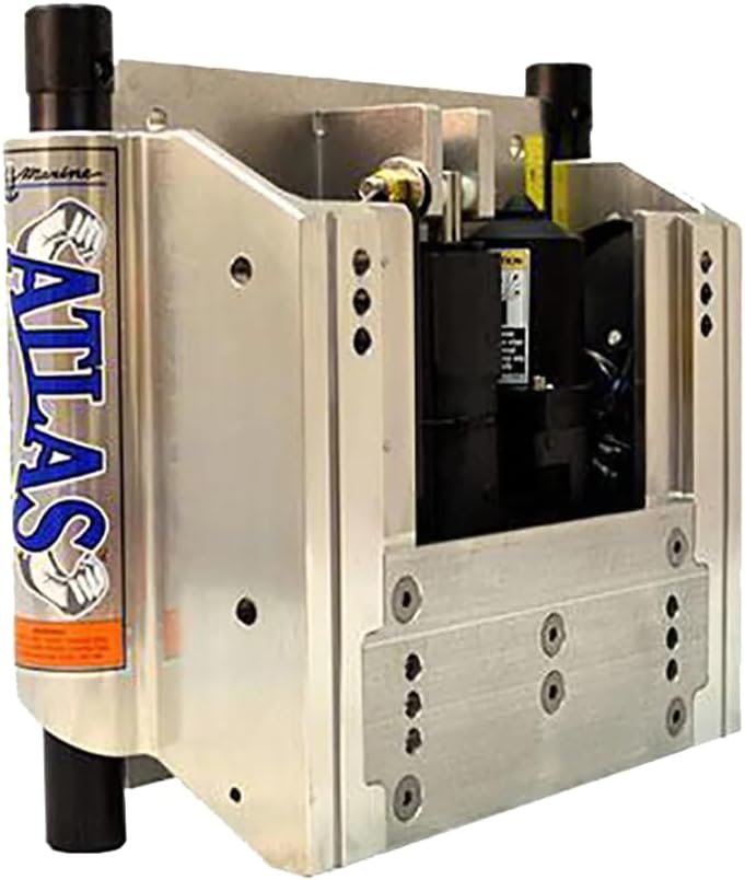 T-H Marine Atlas AHJ4VHDDP Heavy-Duty Hydraulic Jack Plate – 4in Setback, High-Horsepower Black Aluminum Design