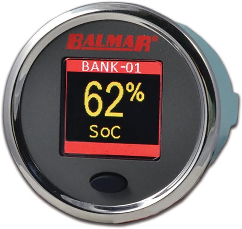 Balmar SG20200 SG200 Color Display – 2-1/16 in SmartLink Battery Monitor Display for 12V–48V Systems and Multi-Station Monitoring