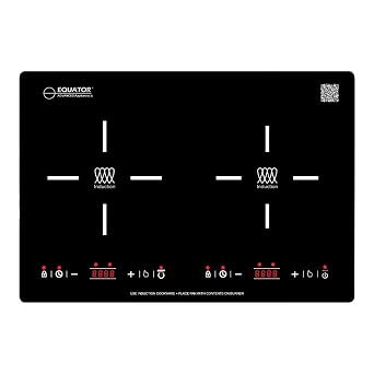 Pinnacle BIC202 Built-In Induction Cooktop – Dual 1800W Burners with Touch Controls, 20.5in Black Glass Surface