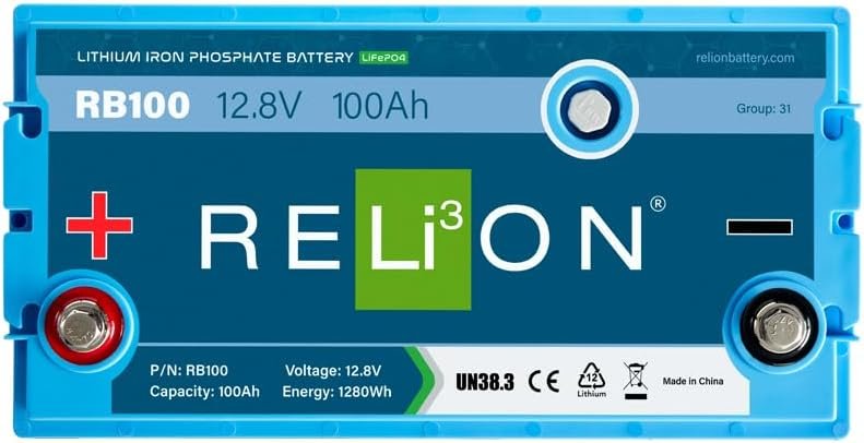 RELiON RB100 Lithium Battery – 12.8V 100Ah LiFePO4 Deep Cycle Battery for RV, Marine and Solar Energy Storage - Image 4
