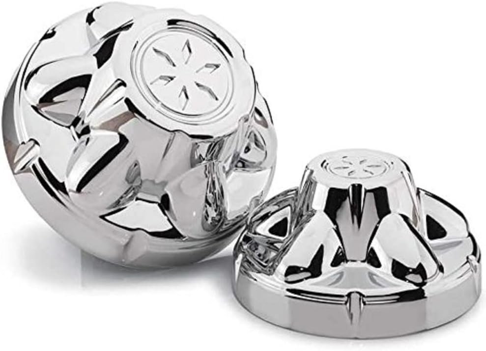 Dicor TAC655C Trailer Axle Center Hub Cover – Fits 6-Lug 5.5in Bolt Pattern Wheels with Chrome Finish Bulk Pack