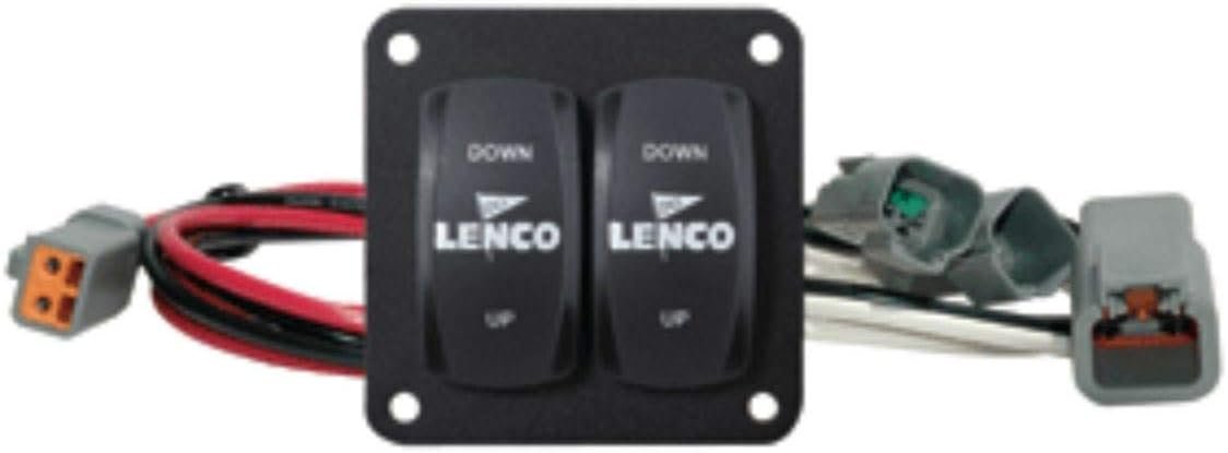 Lenco 10222211D Double Rocker Trim Tab Switch Kit – Deutsch Connectors, 36in Pigtail, Single Actuator Systems - Image 3