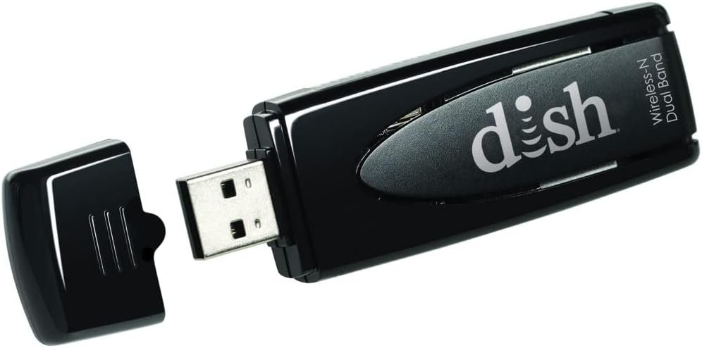 DISH WIFIADPT Wi-Fi Adapter for Wally Receiver – Wireless Internet Connectivity, USB Installation, DISH Compatible
