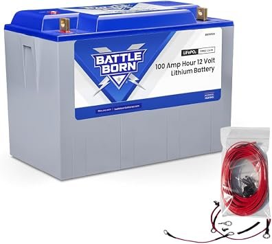 Battle Born BB10012H 100Ah 12V Heated LiFePO4 Battery – Internal Heat Technology, 1,280Wh Capacity