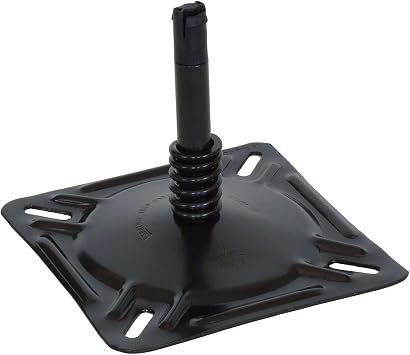 Springfield 1615201EC KingPin Seat Mount with Spring – 7in x 7in Marine Swivel Base with E-Coat Finish and 360° Rotation