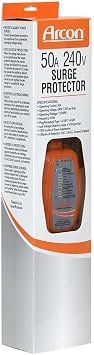 Arcon 19666 Surge Protector – 50 Amp 240V RV Surge Guard with Portable Weather-Resistant Design