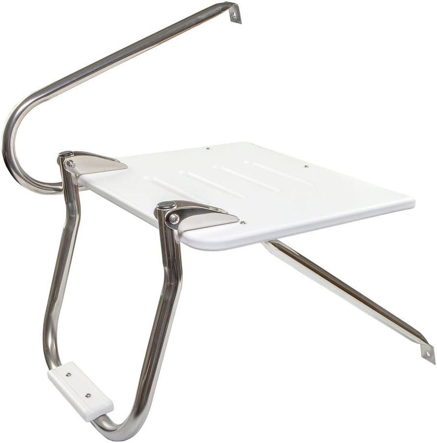Whitecap 67902 White Poly Swim Platform Kit – Outboard Boat Platform with Mounting Hardware and Non-Skid Surface - Image 3