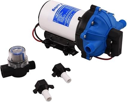 Aqua Pro 21863 12V RV Water Pump – 5.5 GPM High-Flow Freshwater Pump with Automatic Pressure Switching
