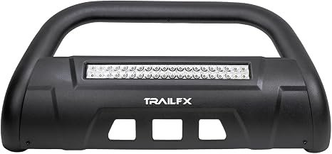 TrailFX B1614TKIT 3.5in Oval Bull Bar with 20in LED Light Bar – Black Powder-Coated Steel – Fits 2022-2025 Toyota Tundra
