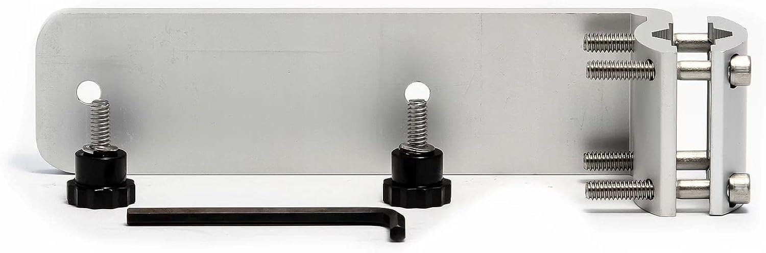 Camco Marine 58182 Kuuma Stow N Go Rail Mount – 9in Aluminum Grill Bracket for 7/8in to 1-1/4in Boat Handrails - Image 2