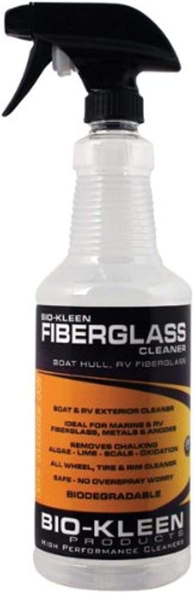 Bio-Kleen M00607 Fiberglass Cleaner – 32 oz Spray Cleaner for Gel Coat, RV Exteriors and Marine Fiberglass Surfaces