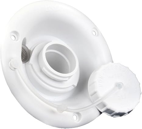 B&B Molders 94247 Gravity Water Dish – RV Fresh Water Fill Recess – Exterior Water Connection Housing