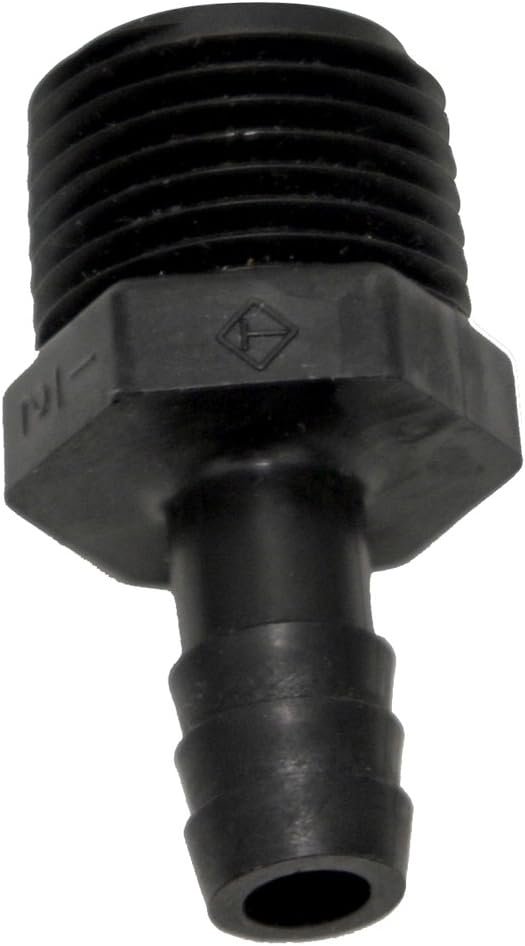 Valterra RF883 Coupler Fitting – 1/2 Inch Male Pipe Thread x 3/8 Inch Barb – RV Plumbing Connector