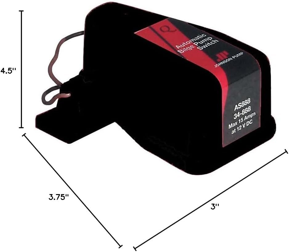 Johnson Pump 26014 Mechanical Float Switch – 15 Amp Automatic Bilge Pump Control Switch - Image 7