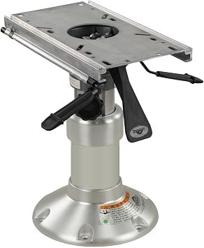 Springfield 1250450L Heavy-Duty Mainstay Adjustable Pedestal – 2-7/8in Aluminum Seat Base with 12.5in-15.5in Height Adjustment