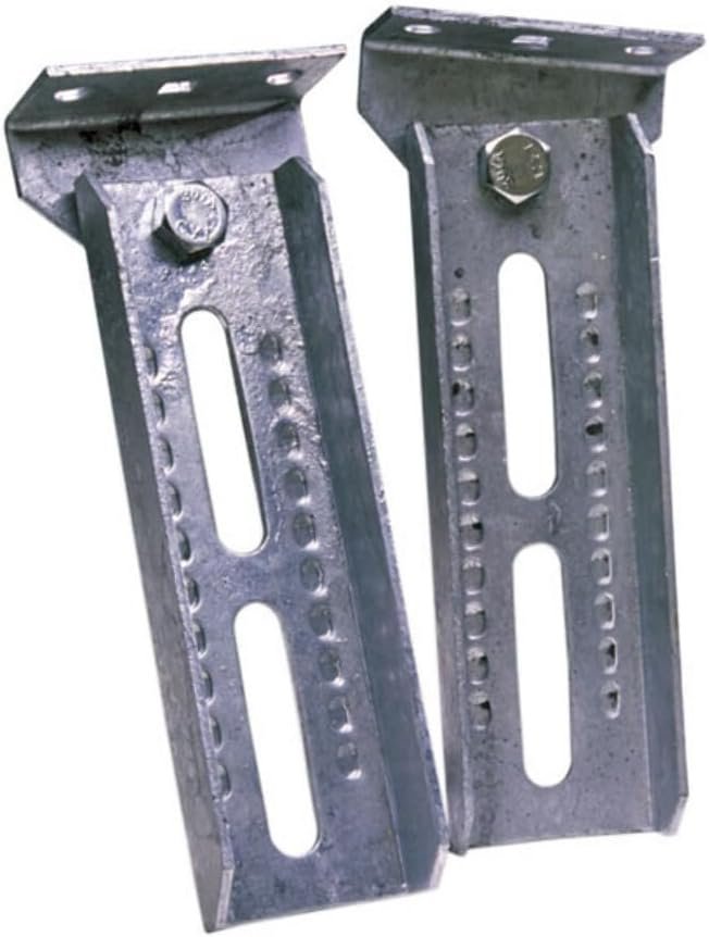 Tie Down 81215 10in Bolster Brackets with Swivel – Hot-Dip Galvanized Steel Trailer Bunk Supports with Adjustable Slots