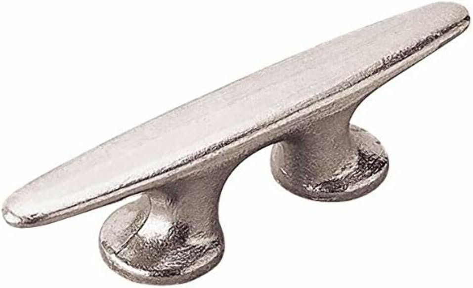 Sea-Dog 46048 Weldable Aluminum Cleat – 8in Cast 356-T6 Aluminum Dock Cleat – Permanent Weld-On Mount for Aluminum Vessels
