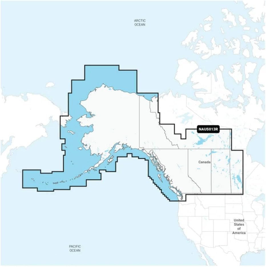 Navionics+ Canada West & Alaska 010-C1467-30 Marine Chart Card – Detailed Coastal and Inland Waterway Navigation Mapping