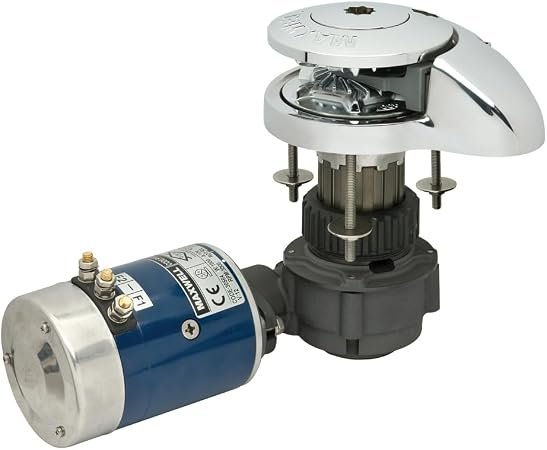 Maxwell RC8 Vertical Windlass – 12V Motor, 770lb Maximum Pull, 1/4in Chain Compatible Stainless Steel Windlass