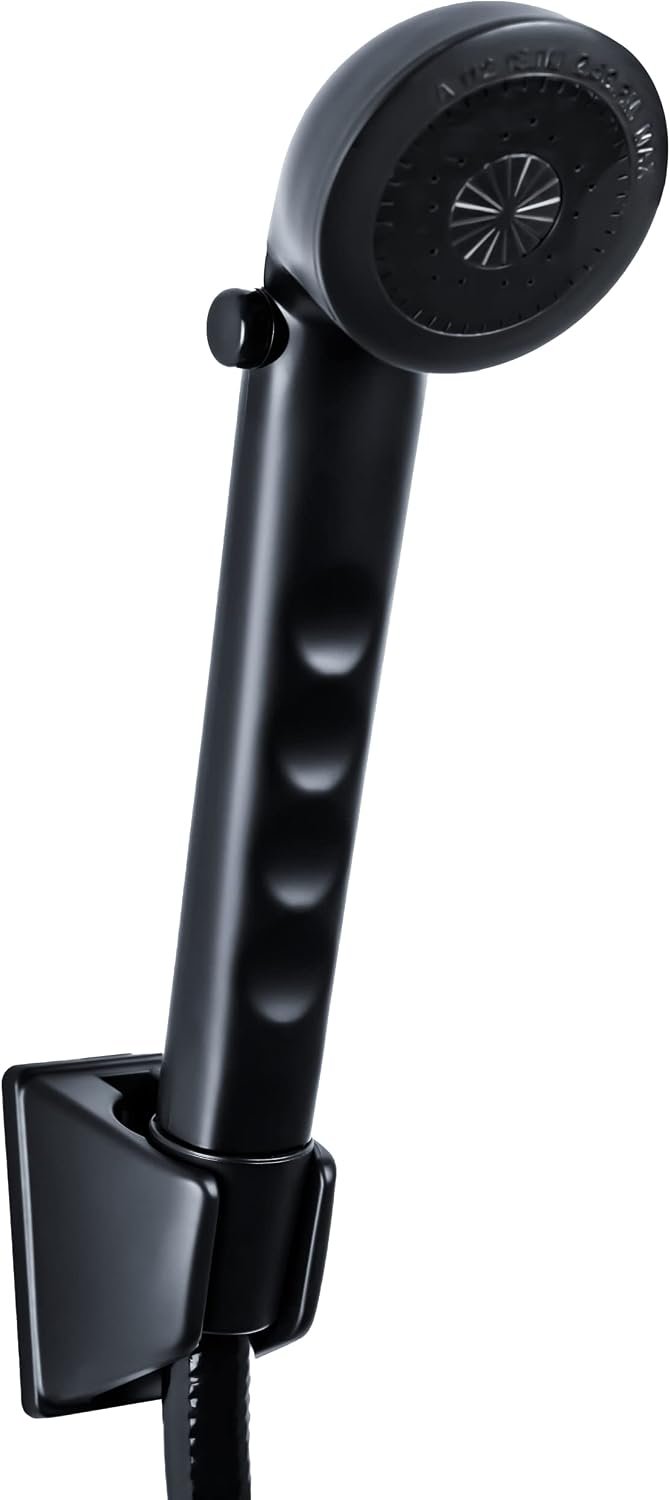 Dura Faucet DFSA130MB RV Shower Head & Hose Kit – 60in Reinforced Hose, Matte Black Finish, Water-Saving Switch - Image 3