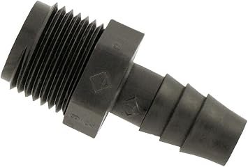 Valterra RF834 Male Adapter Coupler – 3/8in MPT x 3/8in Barb Polypropylene RV Fresh Water Plumbing Fitting