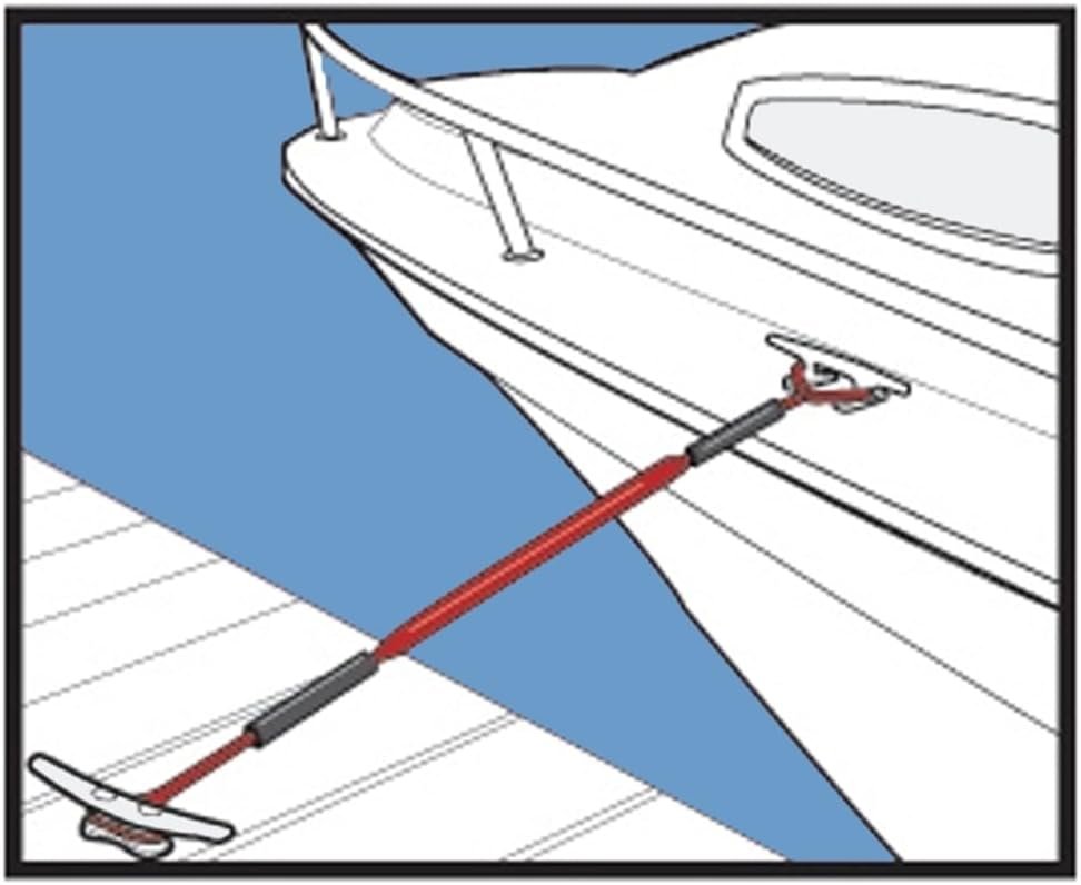 Greenfield DB5RB Dock Buddy Stretch Dock Line – 5ft Royal Blue Elastic Dock Rope for Boats up to 22ft - Image 2