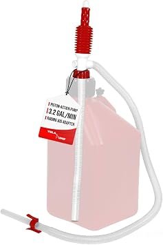 Tera Pump 20133 TRM20-XL Manual Utility Jug Pump – Hand-Operated Transfer Pump with Extended Hose for Portable Containers
