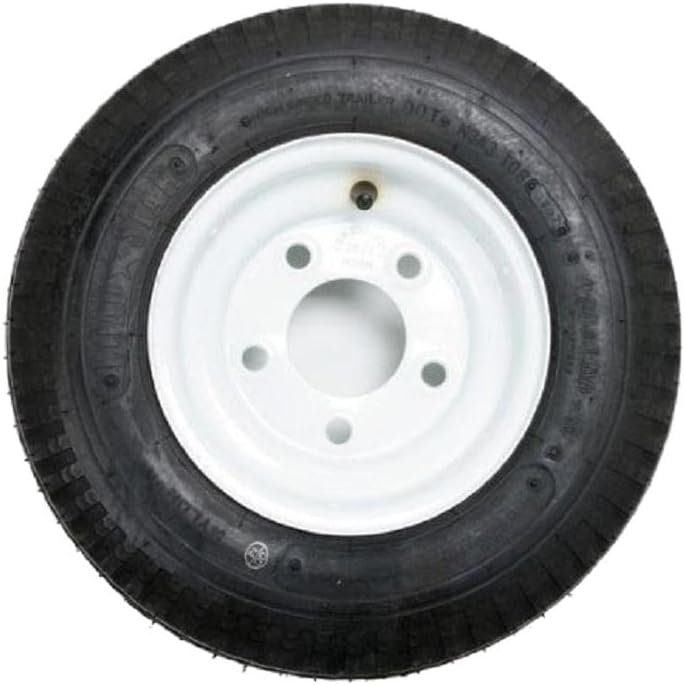Americana 30070 4.80-8 Bias Trailer Tire and Galvanized Wheel – Load Range C with 5-Lug Corrosion-Resistant Rim